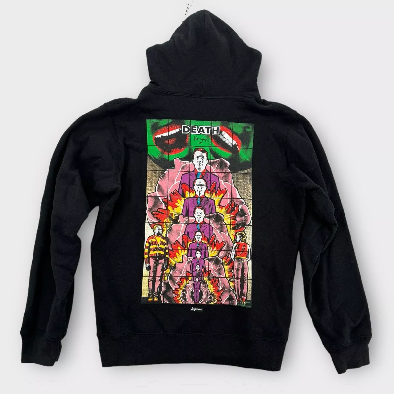 Sweat à capuche Supreme SS 19 Gilbert & George 1984 Death noir homme moyen