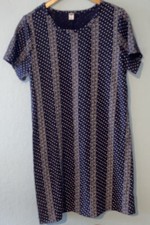 Old Navy Blue Bandanna Print Shirt Dress Short Sleeve Sz XL