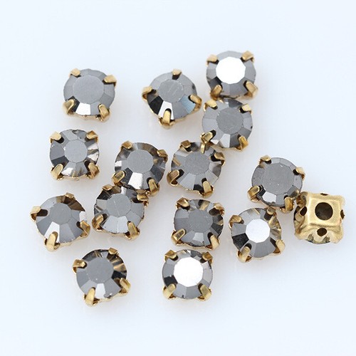 3mm-8mm Sew on Golden Setting Glass Crystal Rhinestone Jewelry Accessories Beads - Picture 12 of 37