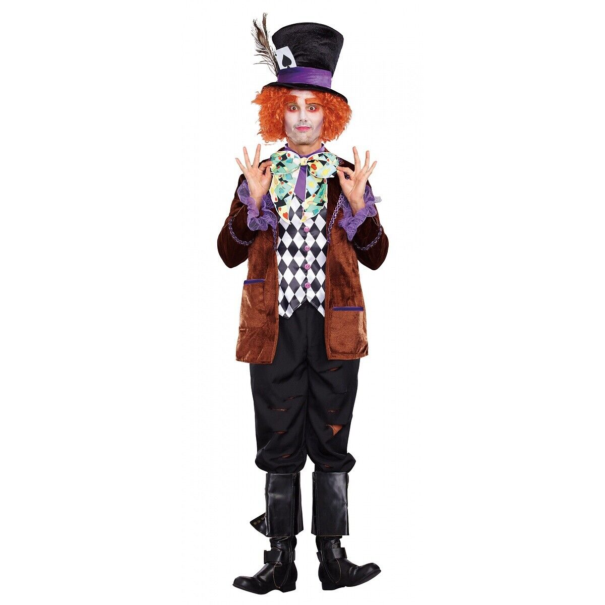 Mad Hatter Costume Adult Halloween Fancy Dress