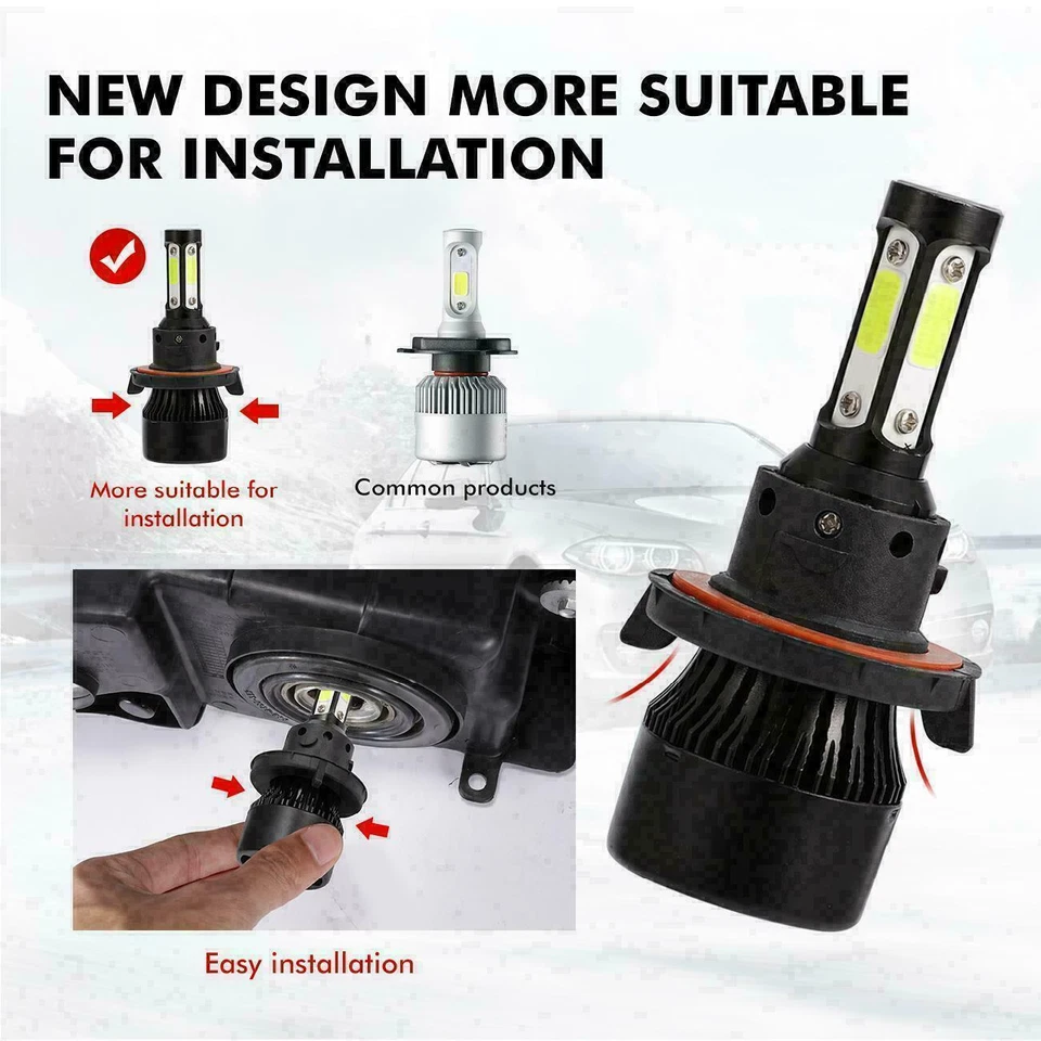 Faro LED H13 9008 blanco 2 bombillas haz alto/bajo para Chevy HHR 2008-2011 Foto 3 de 4