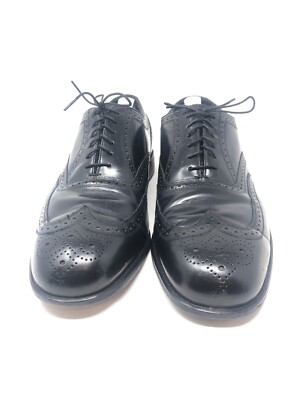 Florsheim FLS Mens 13 Black Leather Full Brogue Wingtip  display picture 2