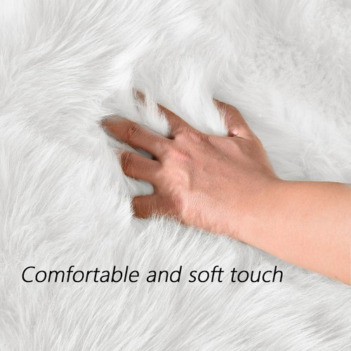 Latepis Faux Fur Sheepskin Area Rugs Soft Shaggy Carpet for Living Room Bedroom - Picture 9 of 219