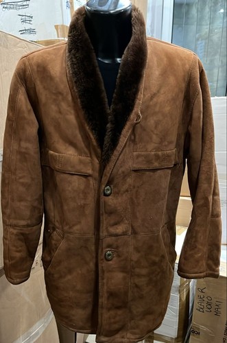 SHEARLING Montone usato PRE-OWNED uomo man tg .50 MARRONE XYM510L - Picture 3 of 8