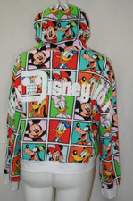 Walt Disney World Mickey Mouse  Friends Allover Pullover Hoodie Adult Sz L NEW