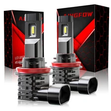 AJHGFOW H11 LED Headlight BulbsKit High Low Beam 500% Super Bright 6500K White