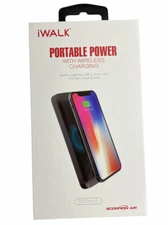 iWalk Phone Charger Wireless Portable Charging Dock Multi Compatible 8000mAh NEW