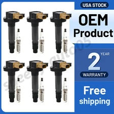 6 Ignition Coils Pack UF646 and Spark Plug For 2011-2016 F-150 3.5L V6