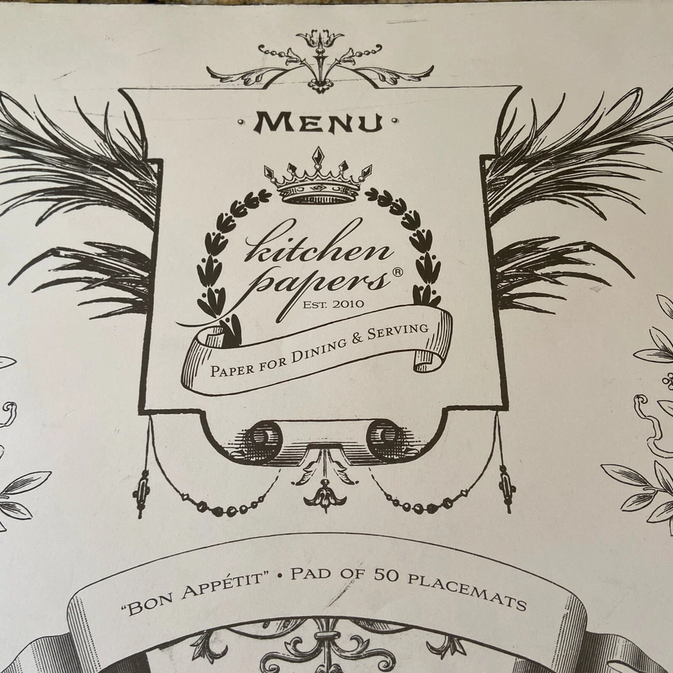 Hester & Cook ESCRIBE EN PAPELES DE COCINA PARA COMER Y SERVIR 50 MANTELES DE PAPEL Foto 2 de 4