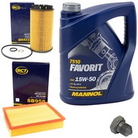 MotoröL Filter Set 15W50 5 Liter + ÖLablassschraube FüR VW Transporter IV Bus