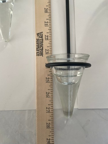 Hanging Candle Holder with 5 Glass Hand Blown Glass Cones Unique Rare - Picture 4 of 9