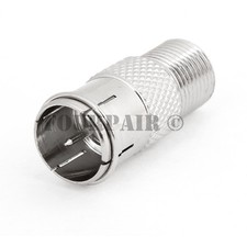 F Type Quick Plug RF Coax Coaxial Cable Adapter Connector - Male to Female M/F