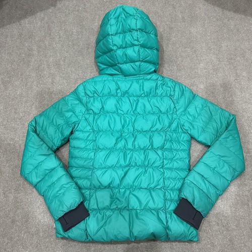 Athleta Girl XL/14 Green Downtastic Winter Jacket Goose Down Quilted Puffer Coat - Picture 2 of 10
