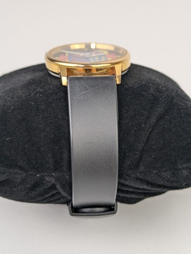 Vtg Guess Watch 1987 By Georges Marciano Gold Tone American Flag Black Band - Picture 5 of 10