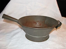Antique Tin Metal Sifter W/Handle & Hanging Hook