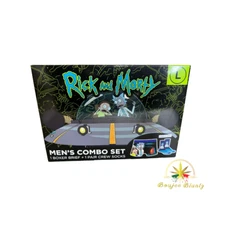 Rick & Morty Men's Large Boxer Brief & Crew Socks Combo Set New