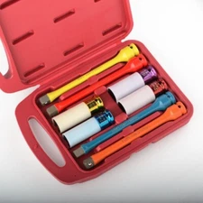 8pc 1/2" Dr. (Cr-Mo) Torque Extension Stick & Thin Wall Deep Impact Socket Set