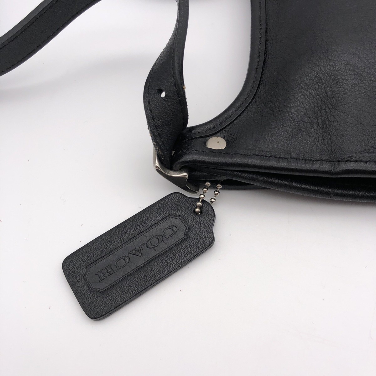 Vintage COACH 9132 Legacy Hippie Mini Slim Saddle Black Vintage COACH 9132 Legacy Hippie Mini Slim Saddle Black