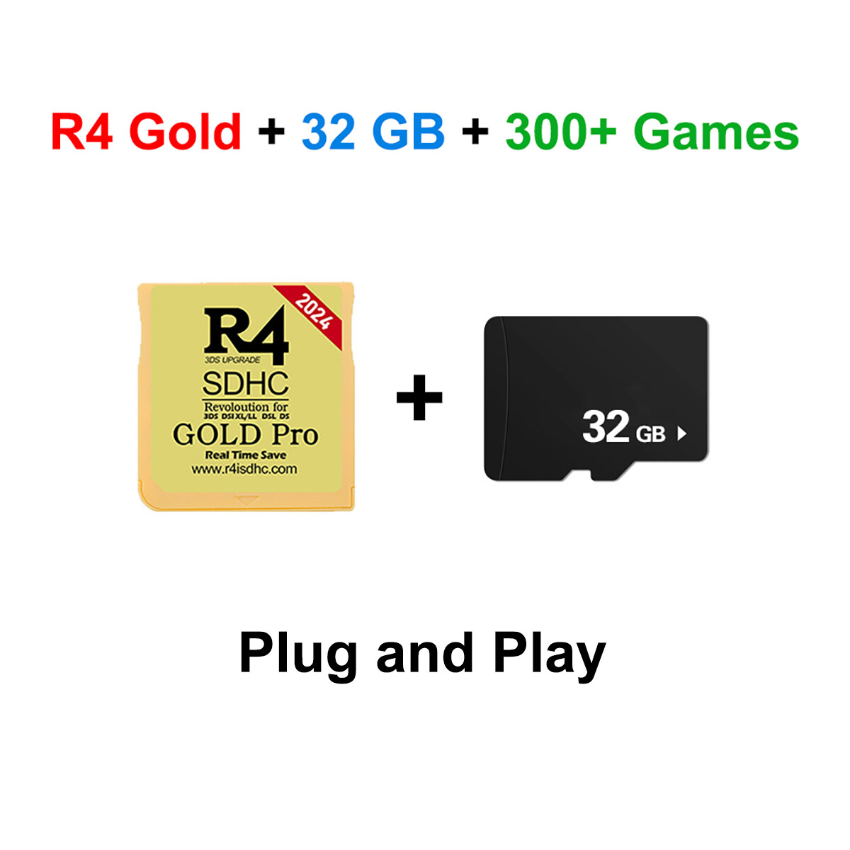 2024 R4I SDHC Upgrade Gold Pro For 3DS DSI XL/LL DSL DS Real Time Save