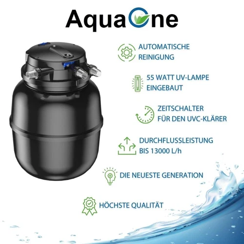 Druckteichfilter CPU-50000 Teichfilter mit 55 Watt UVC Klärer bis 80000l AquaOne - Bild 2 von 6