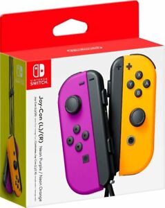 NEW Nintendo Switch Joy Con Wireless Controller Official Neon Purple Orange