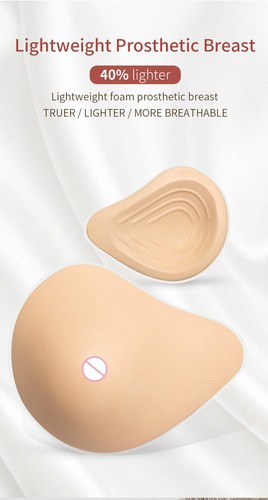 Silicone Breast Form Mastectomy Chest Light Weight Breathable Armpit Resection - Picture 9 of 26