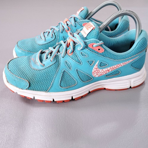 Nike Revolution 2 Running Shoes Womens 7.5 Aqua Coral Mesh Athletic Gym  Sneaker | eBay