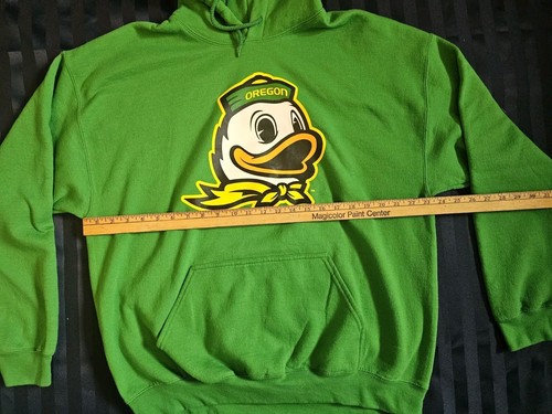 Oregon Ducks Box Seat Hoodie Sweatshirt Mascot Green Adult XL - Picture 2 of 10