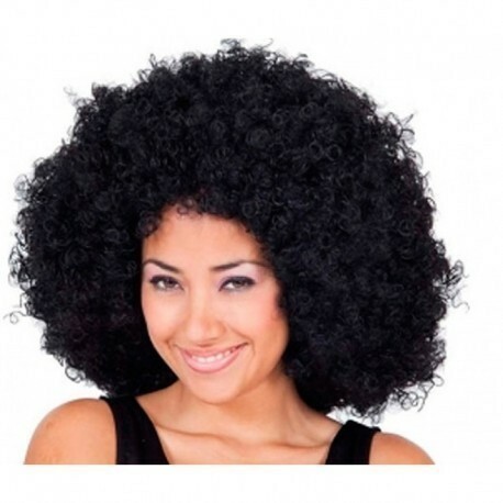 Parrucca Afro Riccia Nera Adulto