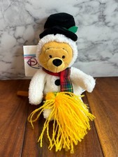 NWT The Disney Store Vintage Winnie The Pooh Snowman Plush Toy Stuffed Animal