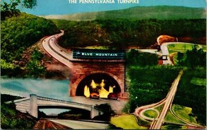Blue Mountain PA Turnpike Aerial View Postcard unused (18143) | eBay