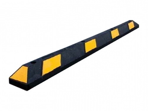 PARK-IT 6' RUBBER PARKING WHEEL STOP (YELLOW) - 第 1/3 張圖片