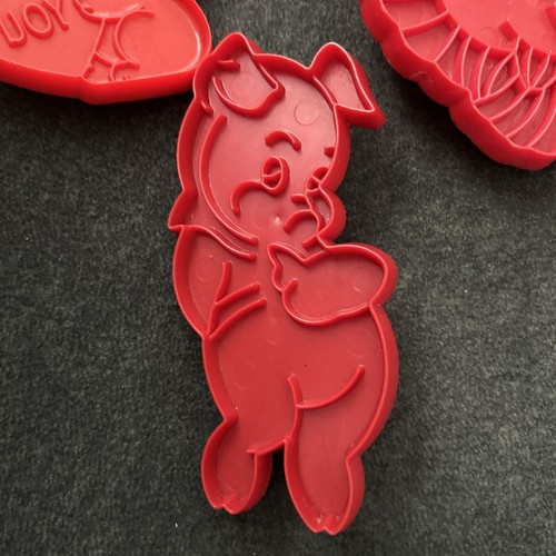 Lote de colección de 10 cortadores de galletas navideñas con sello de plástico ¡Muchas fiestas! - Imagen 2 de 12