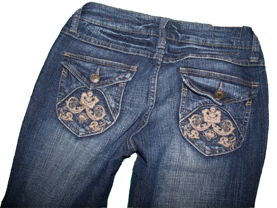 Женские джинсы Gitano Ramie смесь расклешенный синий джинсовой ткани размер 8 - Изображение 4 из 4