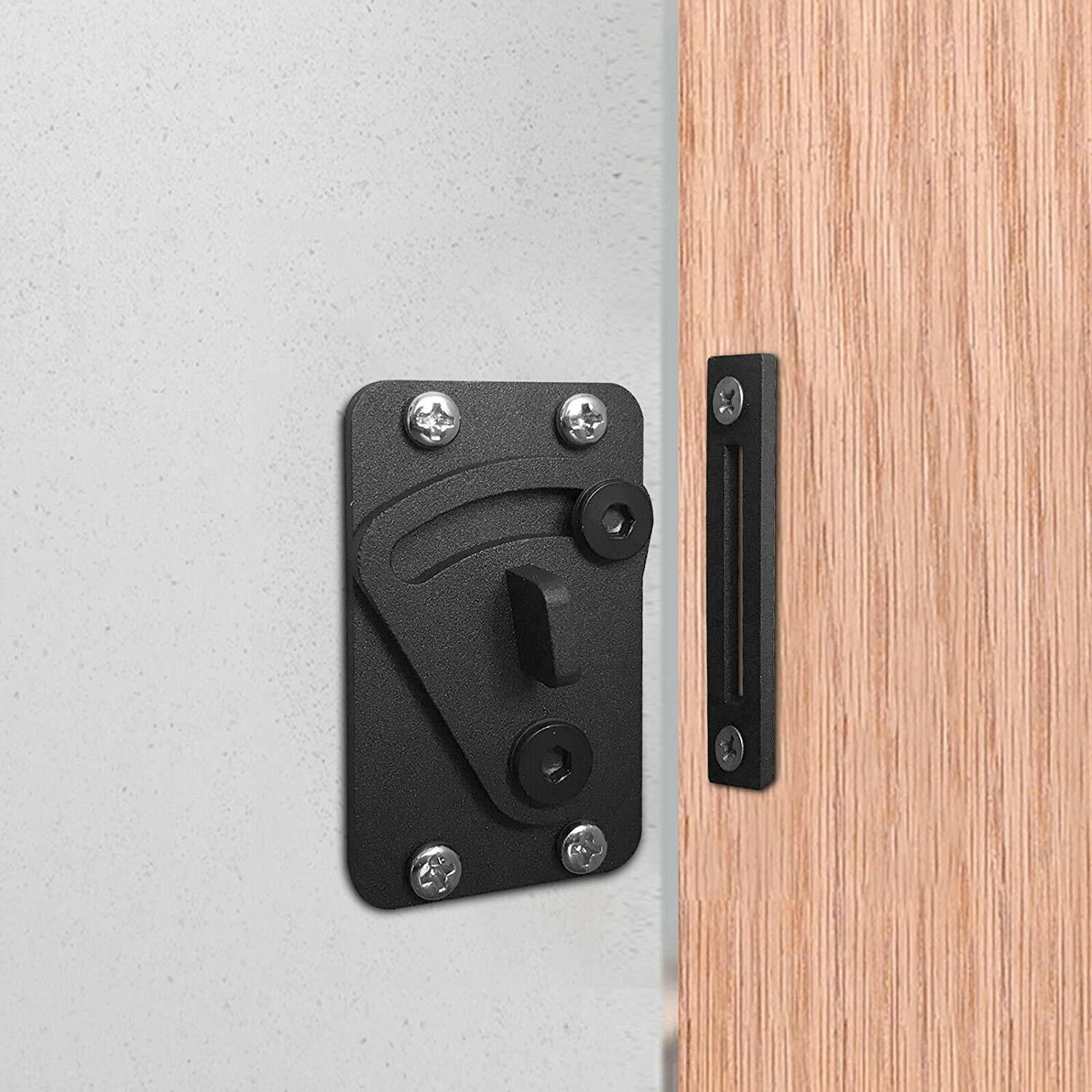 Image 131 - Steel Door Latch Sliding Door Lock for Sliding Barn Wood Door Gate Black/Silver