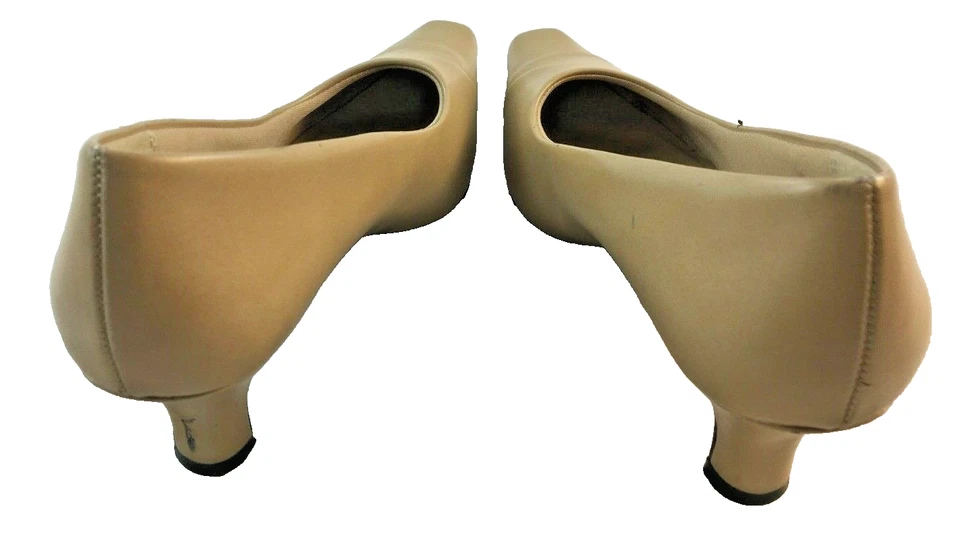 Fanfares Ginger Size 8 Tan Beige Pumps Professional Career Slip On Shoes Heels - Image 4 of 4