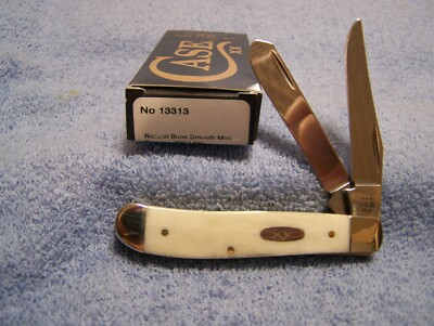 CASE XX NATURAL SMOOTH BONE XX SHIELD MINI TRAPPER 13313  STYLE 6207 SS