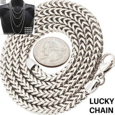 MEN S STAINLESS STEEL SMOOTH FRANCO BOX CHAIN NECKLACE 36"x 5mm75g C14