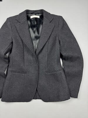 Miu Miu Vintage Fleece Wool Gray Blazer Jacket Size 40 | eBay
