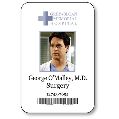 george o malley name badge halloween costume greys anatomy tv series magnetic ebay