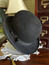 Antique Bowler Wool Hat The Guyer Hat USA Made For Springer & Rose Pt. Huron Mi