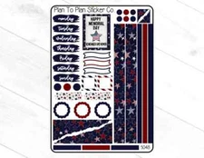 5048~~Memorial Day Journaling Kit Planner Stickers
