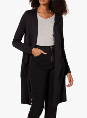 NEW Amazon Essentials Women's Lightweight Longer Length Cardigan