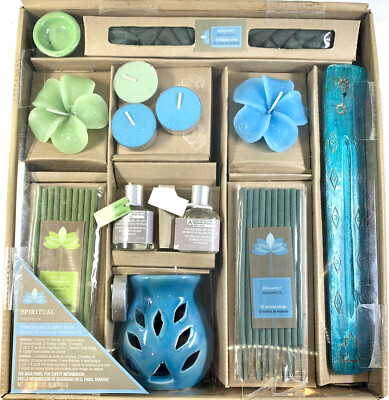 Candle Oils Incense Bergamot and Tea Tree Gift Box Peppermint Spiritual SET