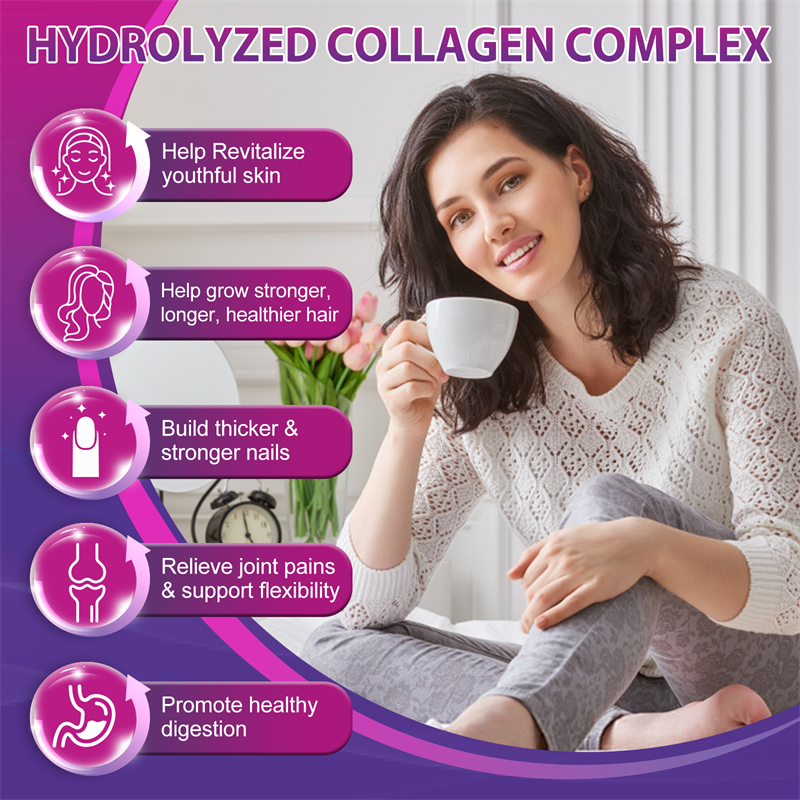 Nature's Live Premium Collagen Peptides With Biotin - Hydrolyzed Anti-Aging Supplement For Hair, Skin & Nails (Types I,II,III,V,X) 4 thumbnail image