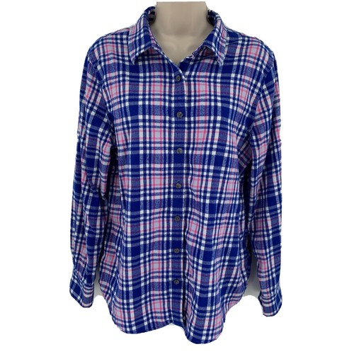 Lands End Women's Flannel Shirt LP 