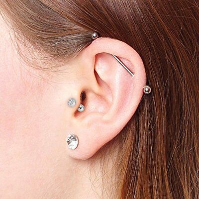 Solstice Barbell Stud Earring Helix Piercing Helix Tragus 