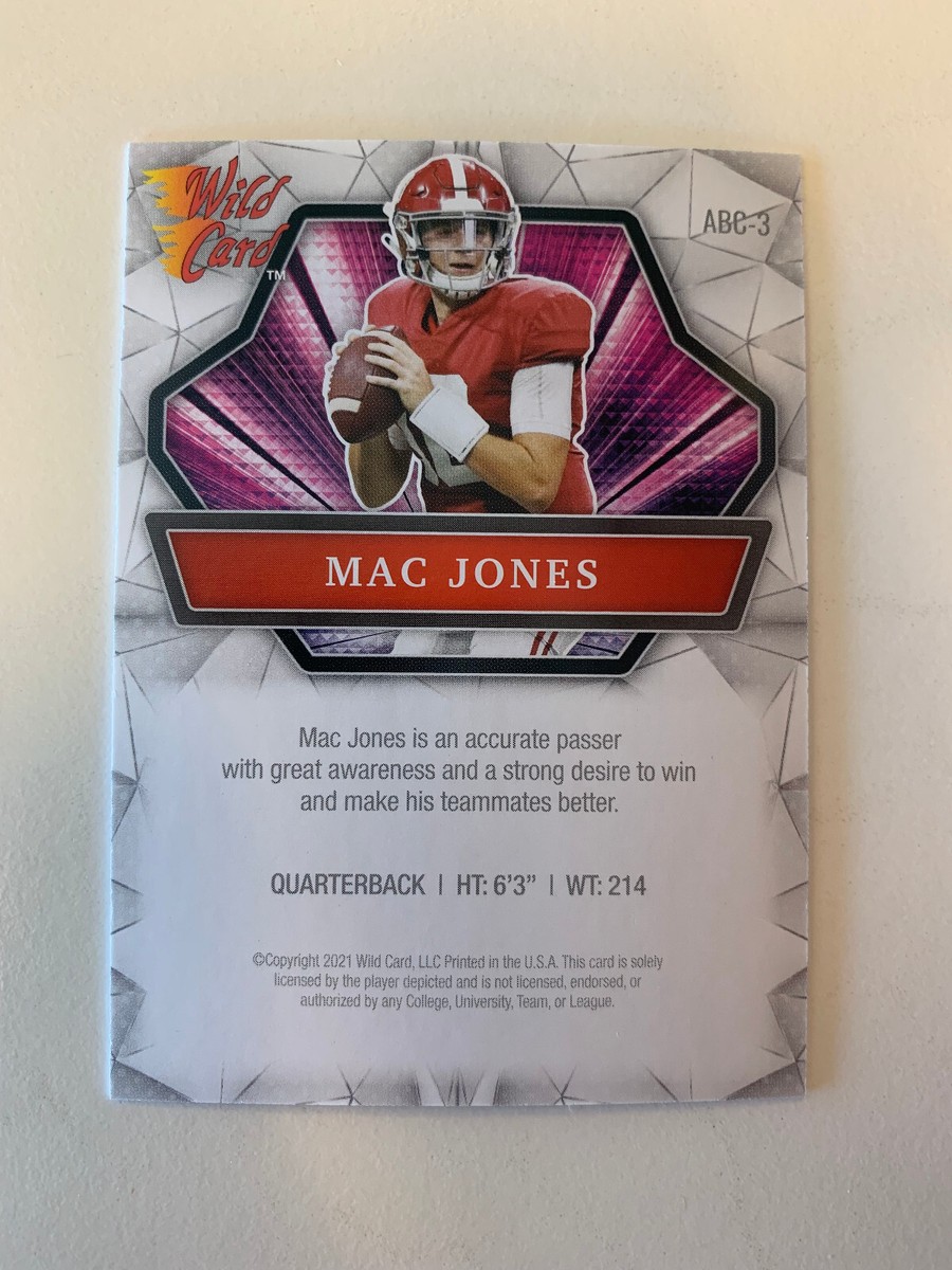 MAC JONES 2021 Wild Card Alumination Football Base Rookie