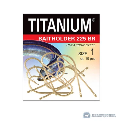 ROBINSON TITANIUM BAITHOLDER 225BR / AALHAKEN WURMHAKEN MIT ÖHR, ANGELHAKEN LOSE