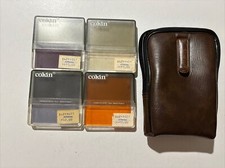 Cokin SA Chromofilter Lot Of 4 With Cases Made In France And Vintage Carry Case